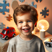 3 year old boy with autism who likes cars, autism background