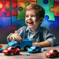 3 year old boy with autism who likes cars, autism background